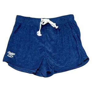 ❤️2/$11 CIDER Terry 2” Embroidered Blue Adjustable Drawstring Womens Shorts XS